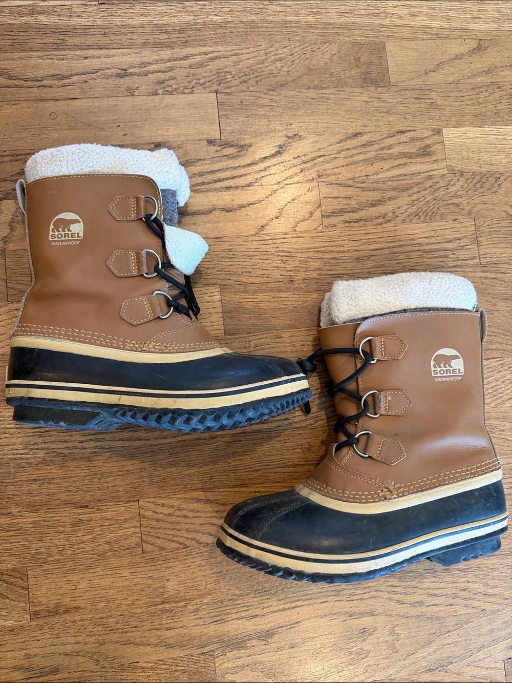 Sorel Kids Brown and Black Waterproof Winter Boots